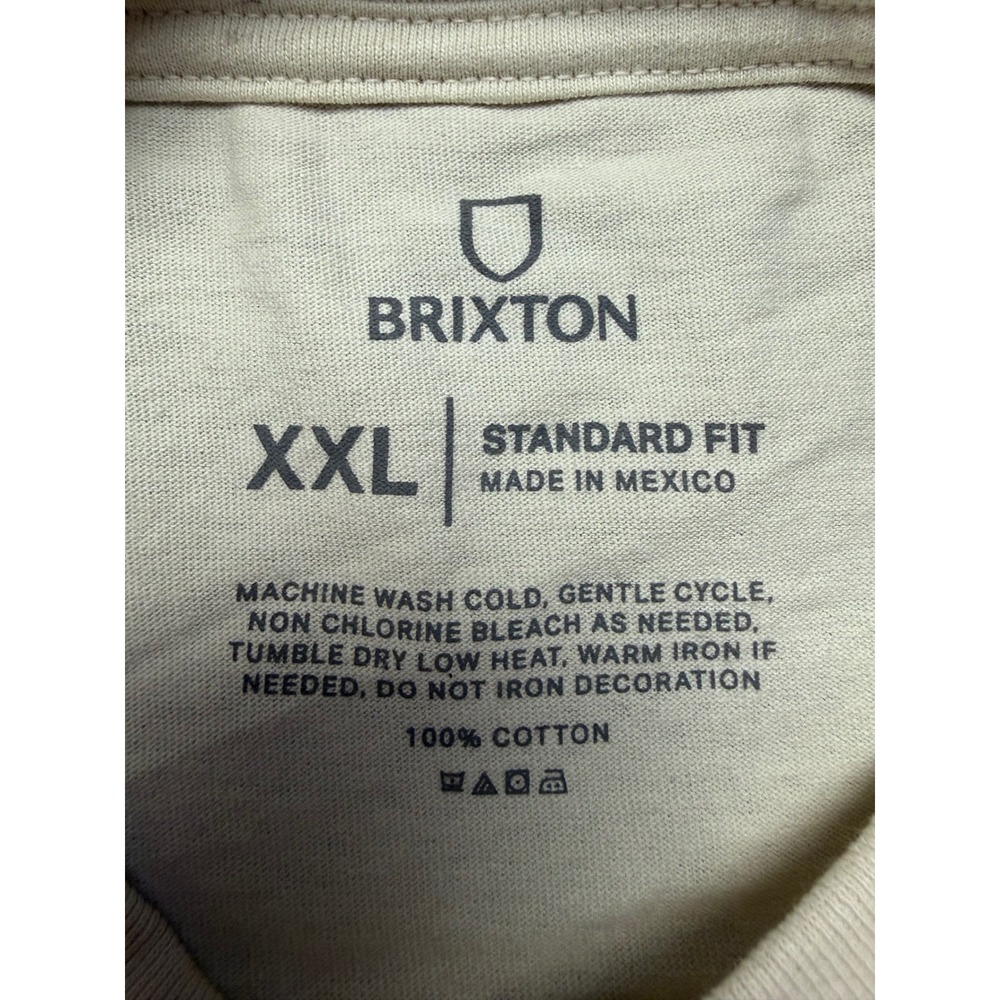 Brixton MFG Co Mens XXL Cream Charging Bull Graphic T-Shirt Standard Fit Cotton - Picture 8 of 8